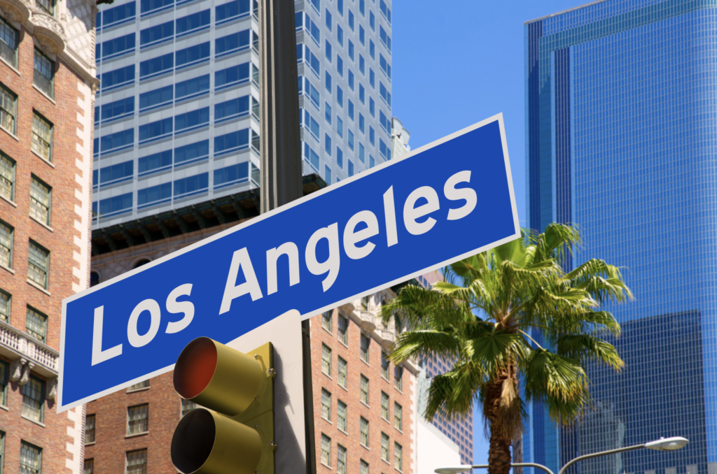 A street sign for Los Angeles