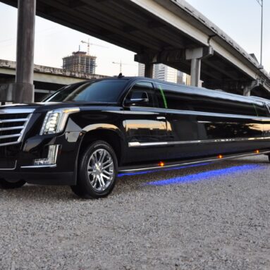 A black Escalade limo in LA