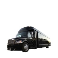 Interior of a Lincoln stretch limousine.