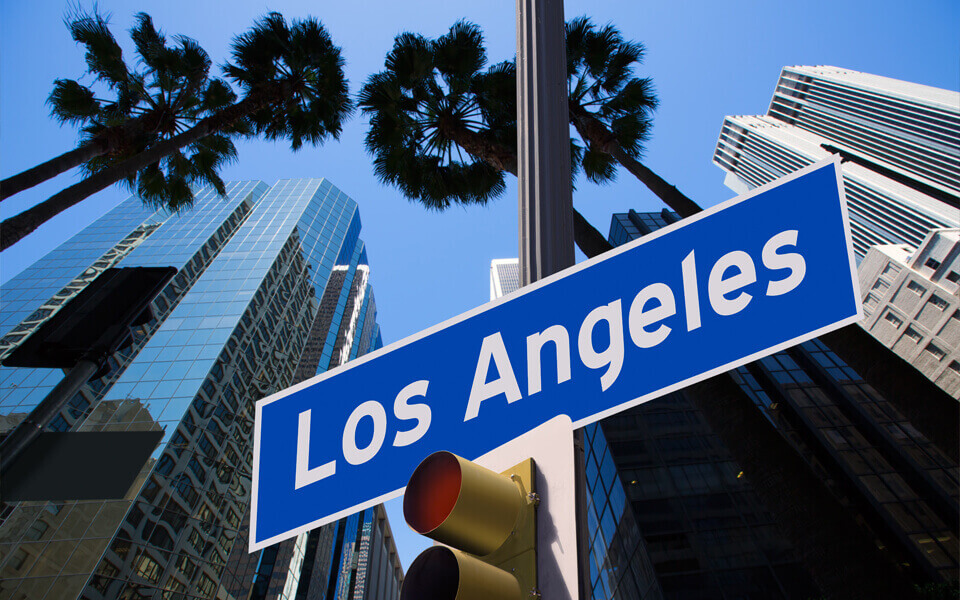 Sign for Los Angeles, California