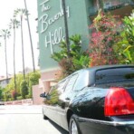 A limo at the Beverly Hills hotel in Los Angeles.