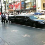 A limo parked in Hollywood, Los Angeles.